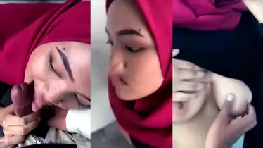 Ukhti Hijab Merah Minta Sembur Sperma Di Mulut poster